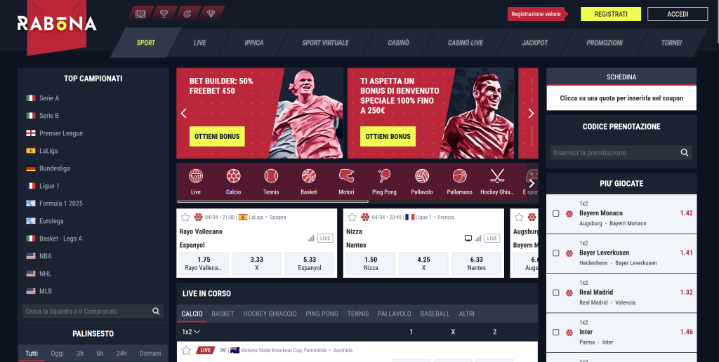 Rabona scommesse online
